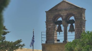 Yunanistan Korfu Adası 'nın güzel çan kulesi simgesi.