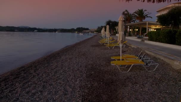Gyönyörű Strand Korfu Szigetén Görögország — Stock videók