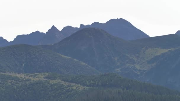 Pegunungan Tatra Dalam Cahaya Musim Gugur Yang Indah — Stok Video