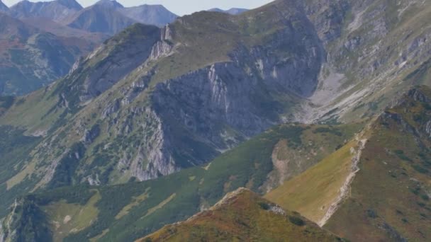 Tatra Dağları Güzel Sonbahar Işığında — Stok video