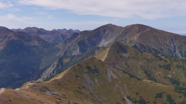 Tatra Dağları Güzel Sonbahar Işığında — Stok video