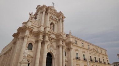 Syracuse Katedrali, Sicilya 'nın güzel mimarisi, İtalya.