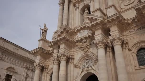 Сиракузький Собор Чудова Архітектура Сицилії Італія — стокове відео