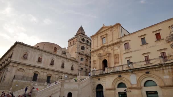 Noto Italië Kerk Van San Francesco Dassisi Allimmacolata Beschouwd Als — Stockvideo