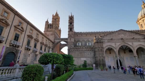 Vacker Katedral Palermo Sicilien — Stockvideo