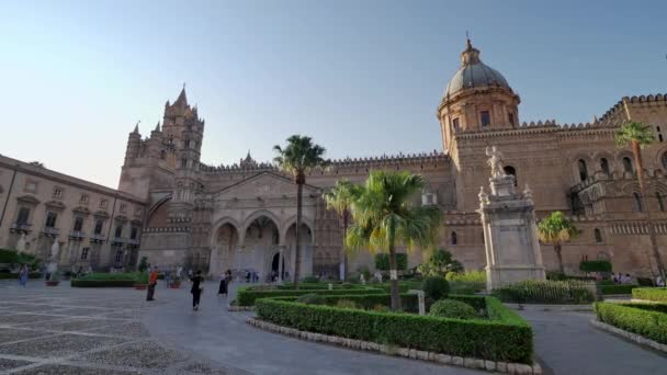 Piękna Katedra Palermo Sycylia — Wideo stockowe
