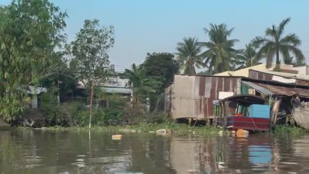 Mekong Delta Vietnam View Boat Cai Floating Market South Vietnam — Stock Video