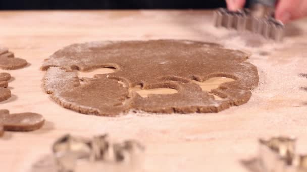 Hausgemachte Lebkuchen Für Weihnachten — Stockvideo