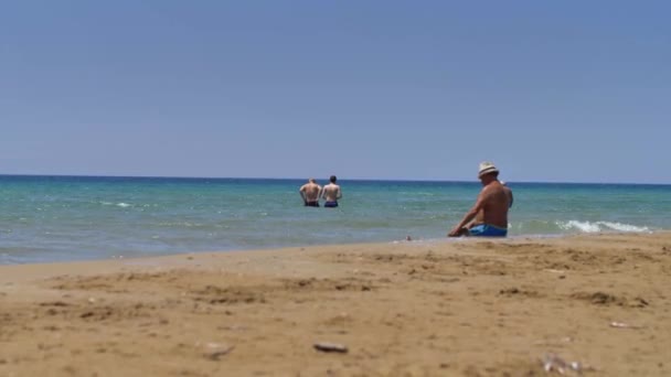 Piękna Plaża Wyspie Korfu Grecja — Wideo stockowe