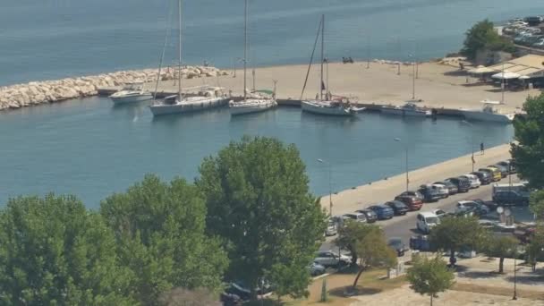 Panorama Capitólio Corfu Vista Cidade Velha Forte Velho Greece — Vídeo de Stock