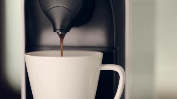 Кава Крупним Планом Свіжа Кава Чашці — стокове відео
