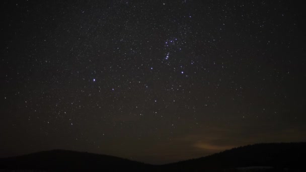 星星在夜空中移动 时间差录像 — 图库视频影像