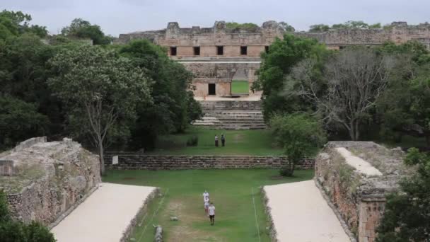 Руины Ушмаль Майя Мексике — стоковое видео