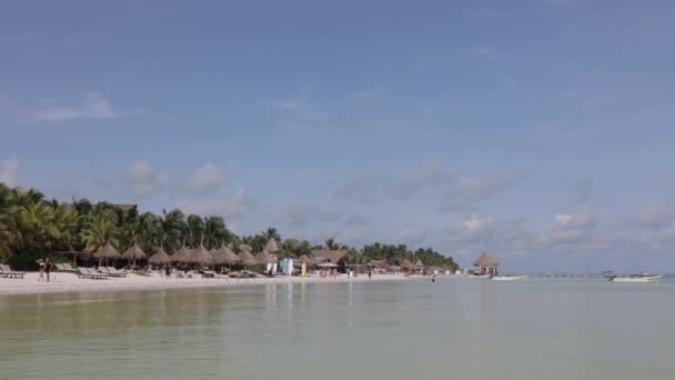 Schöner Strand Auf Holbox Island Mexiko — Stockvideo