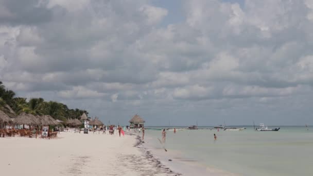 Piękna Plaża Wyspie Holbox Meksyk — Wideo stockowe