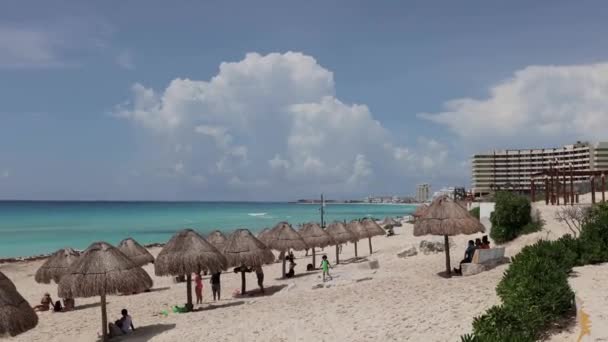 Piękna Piaszczysta Plaża Cancun — Wideo stockowe