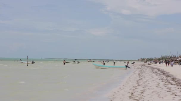 Holbox Adası Meksika Güzel Bir Sahil — Stok video