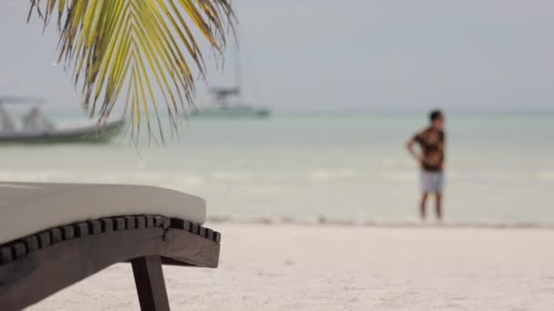 Piękna Plaża Wyspie Holbox Meksyk — Wideo stockowe