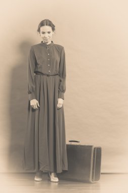 Kadın retro tarzı eski çanta
