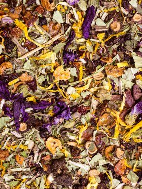 Çeşitli doğal tıbbi otlar arka plan