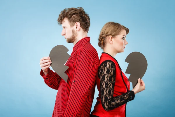 Heartbroken couple standing together. — Stock Photo, Image