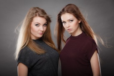 İki güzel photomodels portre.