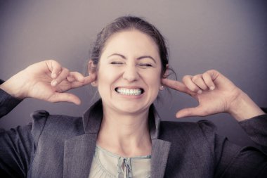 Stresli iş kadın portre