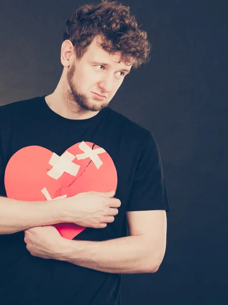 Hombre infeliz con el corazón roto . —  Fotos de Stock