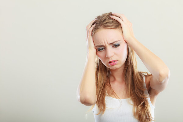 woman suffering from head pain