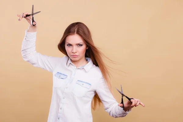 Peluquería femenina apasionada . — Foto de Stock