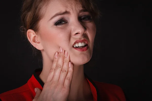 Mulher com dor de dente — Fotografia de Stock