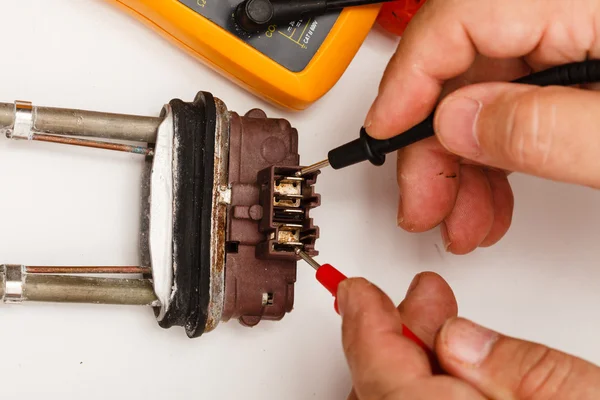 stock image Heater tested by mechanic