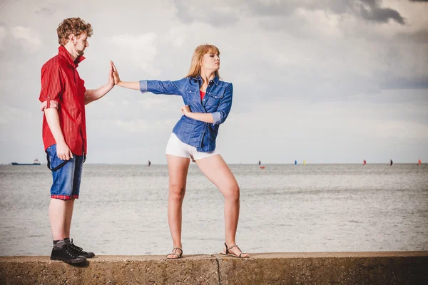 Konflikt zwischen Mann und Frau — Stockfoto