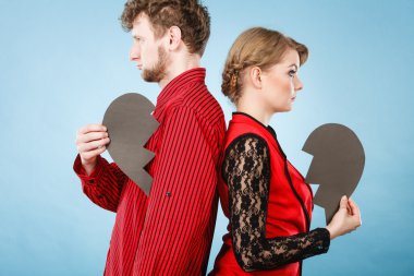 Kırık kalp breaking up Çift.