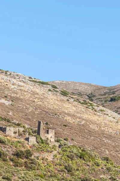 Grecia Península Mani Casa Torre Piedra Estilo Tradicional Laconia Peloponeso — Foto de Stock