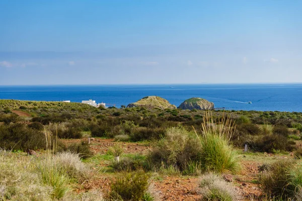 Coastal Landscape Isleta Del Moro Village Cabo Gata Nijar Natural — Stock Photo, Image