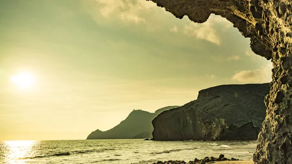 Stranden Monsul Kustlandskap Cabo Gata Nijar Natural Park Provinsen Almeria — Stockfoto