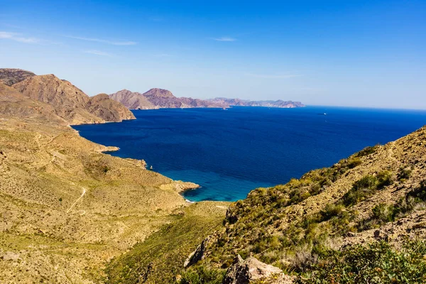 Mittelmeerküstenlandschaft Spanische Küste Der Region Murcia Bucht Von Cartagena Cabo — Stockfoto