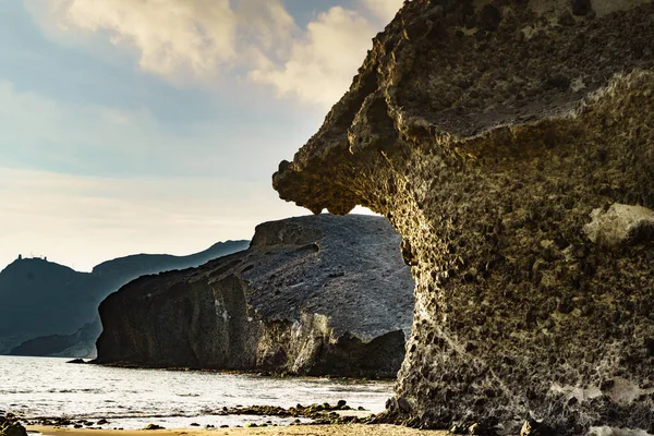 Stranden Monsul Havslandskap Cabo Gata Nijar Natural Park Provinsen Almeria — Stockfoto