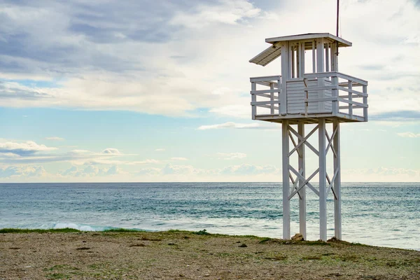 ชายฝ ทะเลทรายท หอคอยผ ชายหาดคาร คอสตาร แกรนาดา Andalucia สเปน — ภาพถ่ายสต็อก