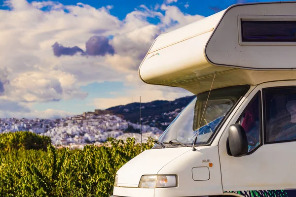 Caravan Visiting Salobrena Town Costa Tropical Granada Spain — Stock Photo, Image