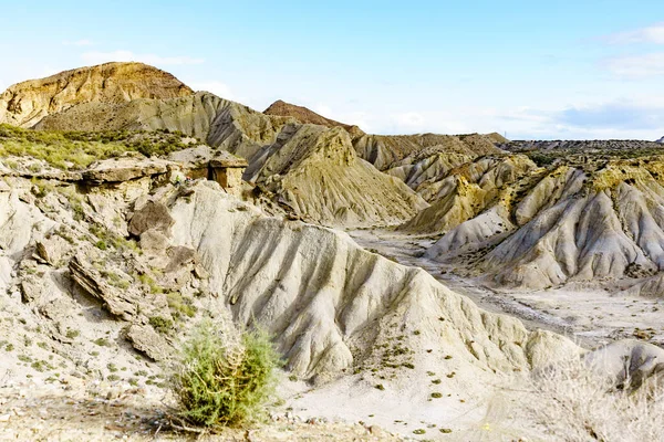 Tabernas Desert Wild Barren Landscape Almeria Spain Movie Location Set — Stock Photo, Image
