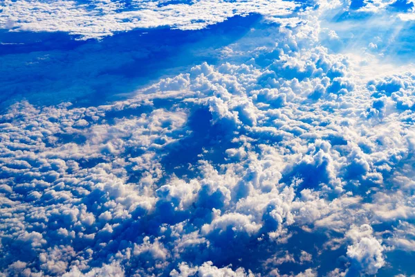 Vista Janela Avião Para Nuvens — Fotografia de Stock