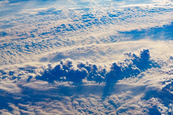 Vista Janela Avião Para Nuvens — Fotografia de Stock