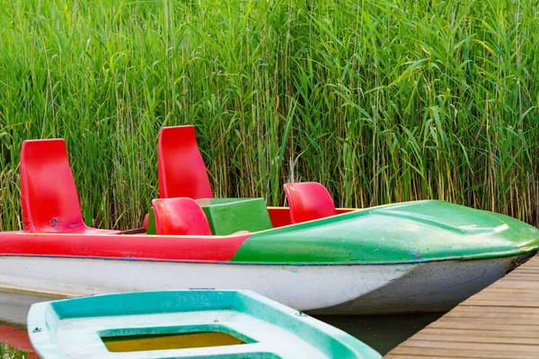 Pedalo Barco Costa Calma Lago Actividade Verão — Fotografia de Stock