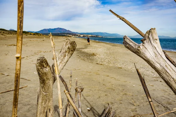 Medelhavet Sandstrand Landskap — Stockfoto