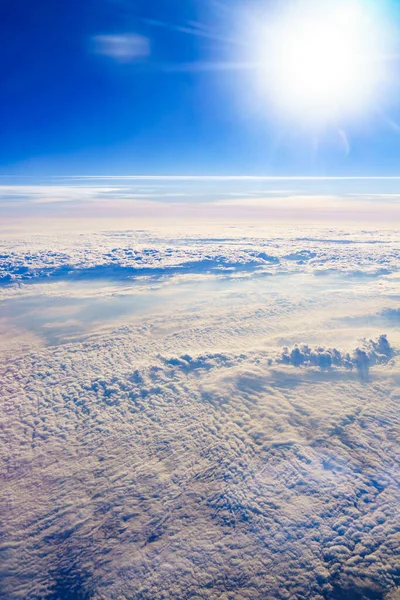 Vista Janela Avião Para Nuvens — Fotografia de Stock