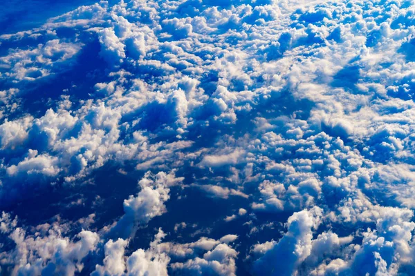 Vista Janela Avião Para Nuvens — Fotografia de Stock