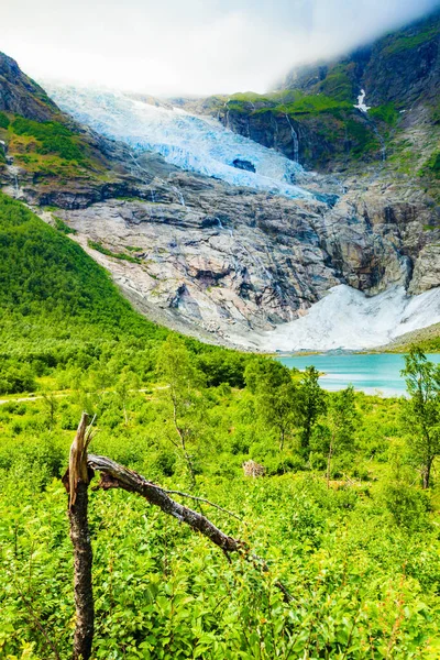 Norwegian Mountains Landscape Boyabreen Glacier Fjaerland Area Sogndal Municipality Jostedalsbreen — Stock Photo, Image