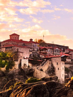 Meteora, Teselya 'daki büyük Meteoron manastırı. Yunan varış noktaları